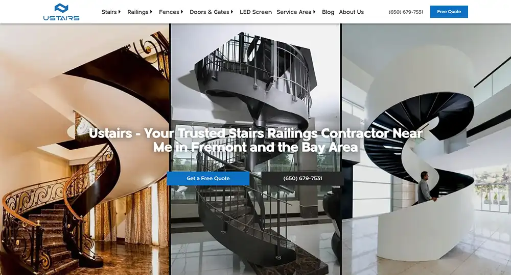 Website Design & Development Toronto, Canada | Lines & Beyond 15 Ustairs construction and railing constructor cover image | Best Website Design in Toronto
